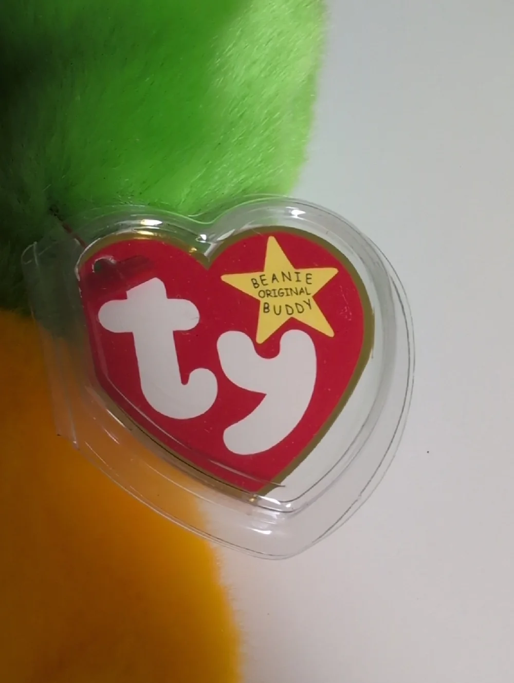 NWT Ty Beanie Buddy Smoochy Large Green Plush Frog Collectible Y2K Rainforest - Picture 2 of 4